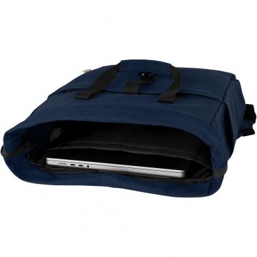 Logo trade promotional gift photo of: Joey 15” GRS recycled canvas rolltop laptop backpack 15L
