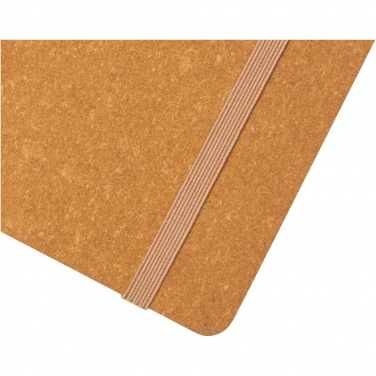 Logo trade business gifts image of: Kilau recycled leather notebook 