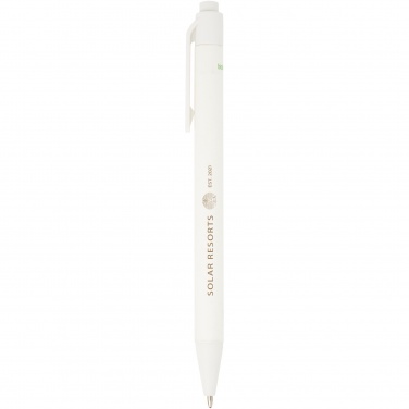 Logo trade promotional giveaways image of: Chartik monochromatic recycled paper ballpoint pen with matte finish