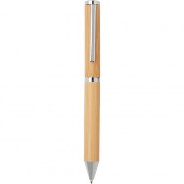 Logotrade advertising product picture of: Apolys bamboo ballpoint and rollerball pen gift set 