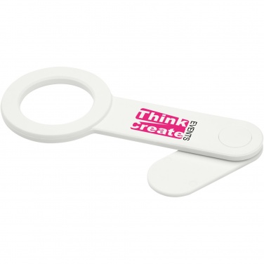 Logo trade promotional giveaways image of: Hook recycled plastic desktop phone holder