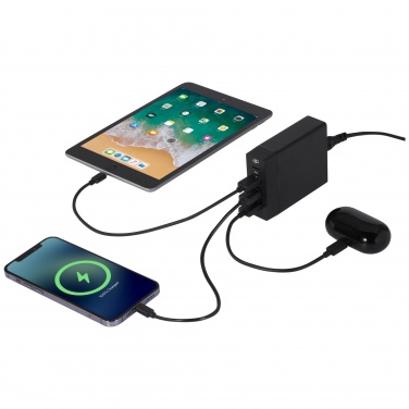 Logo trade advertising product photo of: ADAPT 72W recycled plastic PD power station