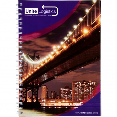 Logo trade promotional gift photo of: Desk-Mate® A5 spiral notebook with printed back cover