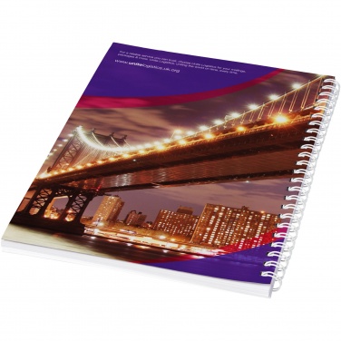 Logotrade promotional giveaway image of: Desk-Mate® A4 spiral notebook with printed back cover