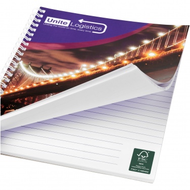 Logo trade promotional items picture of: Desk-Mate® A4 spiral notebook with printed back cover