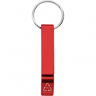 Logo trade corporate gifts image of: Tao RCS recycled aluminium bottle and can opener with keychain 