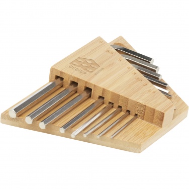 Logotrade promotional product image of: Allen bamboo hex key tool set