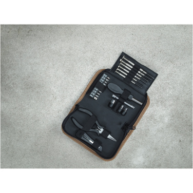 Logotrade advertising products photo of: Spike 24-piece RCS recycled plastic tool set with cork pouch