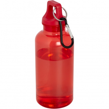 Logotrade business gift image of: Oregon 400 ml RCS certified recycled plastic water bottle with carabiner
