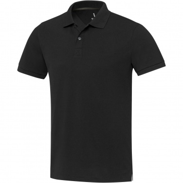 Logo trade promotional giveaways image of: Emerald short sleeve unisex Aware™ recycled polo