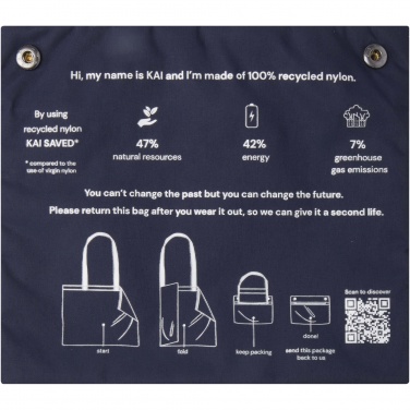 Logo trade promotional products picture of: Kai GRS recycled circular tote bag
