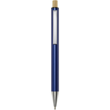 Logo trade promotional item photo of: Cyrus recycled aluminium ballpoint pen (black ink)