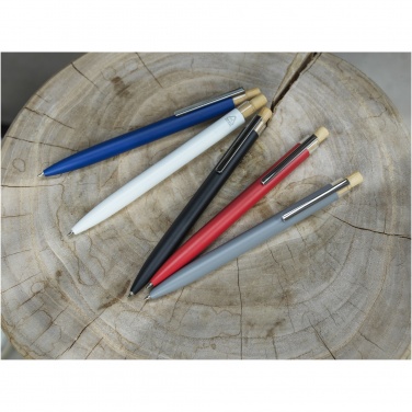 Logo trade promotional merchandise image of: Nooshin recycled aluminium ballpoint pen  (blue ink)