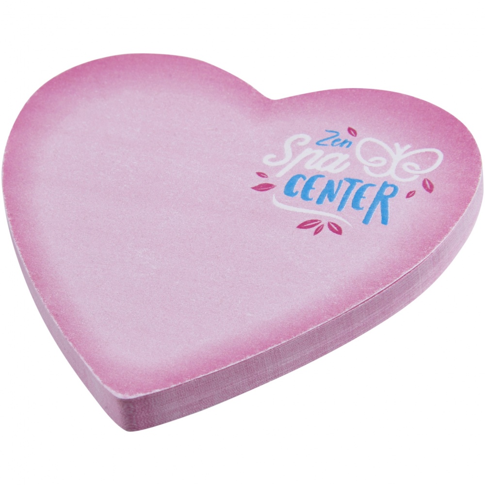 Logo trade promotional giveaways picture of: Sticky-Mate® heart-shaped recycled sticky notes