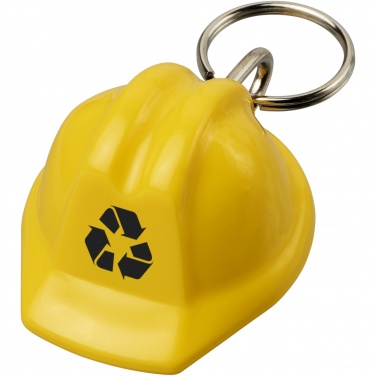 Logotrade promotional merchandise image of: Kolt hard hat-shaped recycled keychain