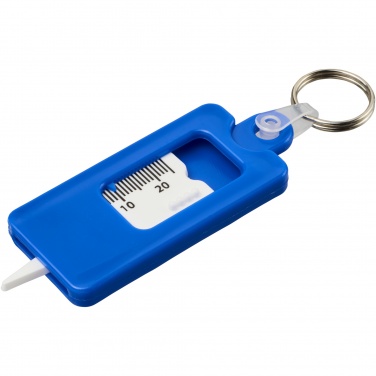 Logo trade promotional items image of: Kym recycled tyre tread check keychain
