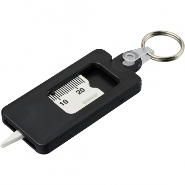 Logo trade business gifts image of: Kym recycled tyre tread check keychain