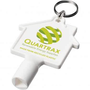 Logotrade advertising product picture of: Maximilian house-shaped recycled utility key keychain