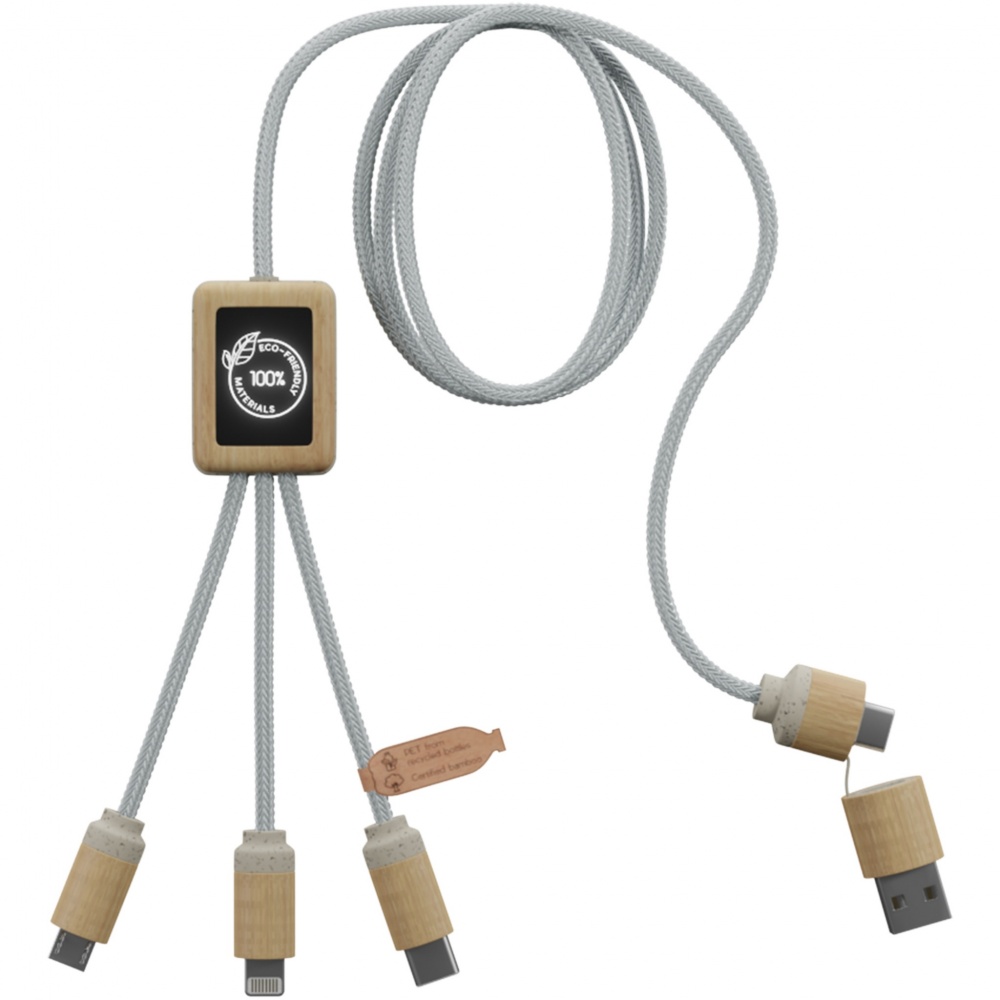 Logo trade promotional merchandise picture of: SCX.design C49 5-in-1 charging cable