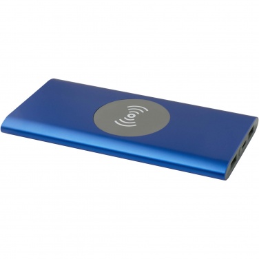 Logo trade promotional gifts image of: Juice 8000 mAh Type-C recycled aluminium wireless power bank