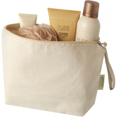 Logotrade promotional gift picture of: Orissa 180 g/m² organic large accessory pouch 3L