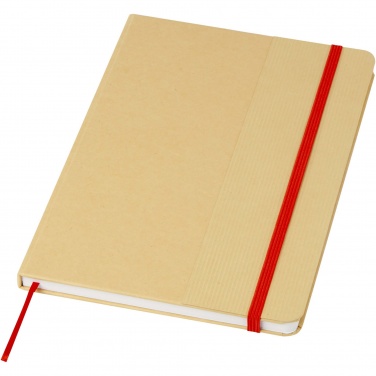 Logo trade advertising product photo of: Nelida A5 recycled cardboard hard cover notebook