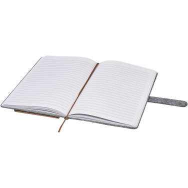 Logo trade promotional product photo of: Viviana A5 recycled felt and cork notebook