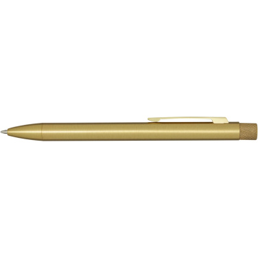 Logo trade business gift photo of: Beatriz recycled brass ballpoint pen