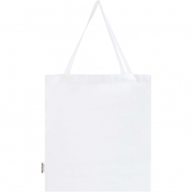 Logo trade promotional merchandise picture of: Madras 140 g/m² GRS recycled cotton gusset tote bag