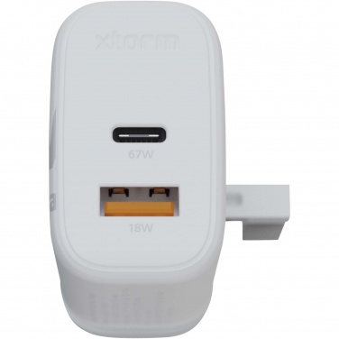 Logo trade promotional products image of: Xtorm XEC067G GaN² Ultra 67W wall charger - UK plug