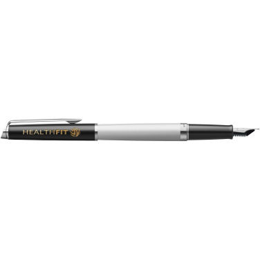 Logo trade promotional gifts picture of: Hemisphere colour blocking fountain pen with palladium trim