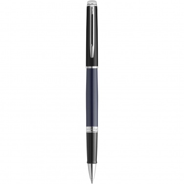 Logotrade promotional gifts photo of: Hemisphere colour blocking rollerball pen with palladium trim
