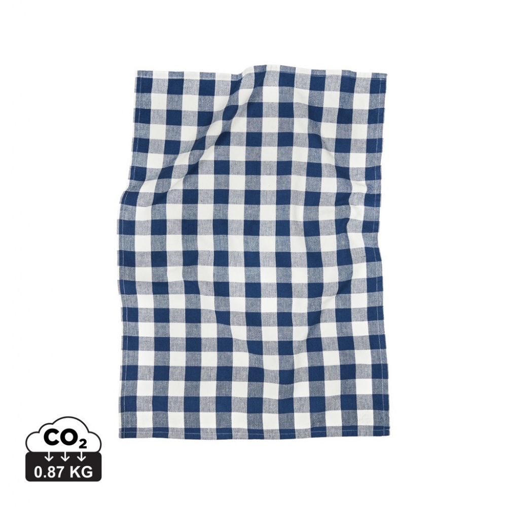 Logo trade business gifts image of: VINGA Clare linen blend kitchen towel