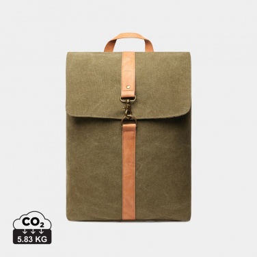 Logo trade business gifts image of: VINGA Bosler backpack GRS recycled canvas