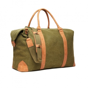Logo trade promotional giveaways image of: VINGA Bosler RCS recycled canvas weekend bag