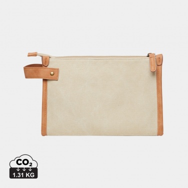 Logo trade promotional merchandise picture of: VINGA Bosler GRS recycled canvas toiletry bag