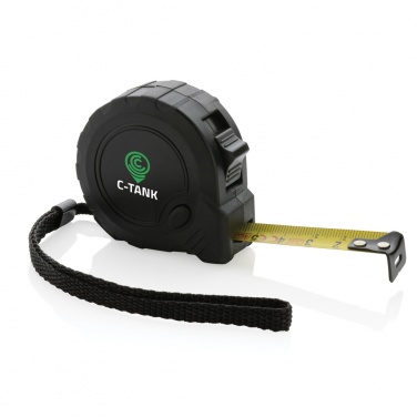Logo trade promotional merchandise picture of: RCS recycled plastic 3M/16 mm tape with stop button