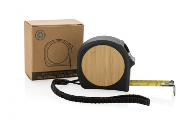 Logo trade promotional gift photo of: RCS recycled plastic bamboo tape 5M/19mm