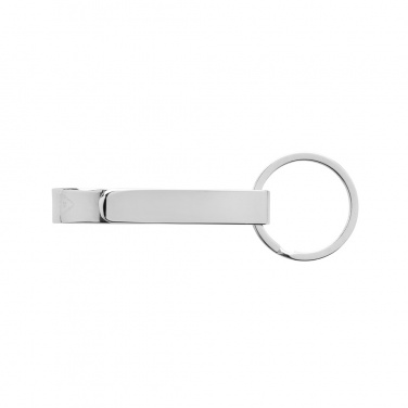 Logotrade promotional product picture of: RCS recycled zinc alloy bottle opener keychain