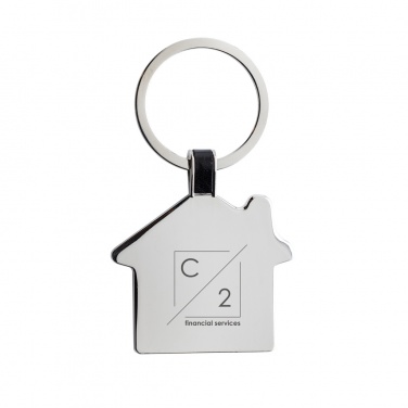 Logo trade promotional giveaways image of: RCS recycled zinc alloy house keyring