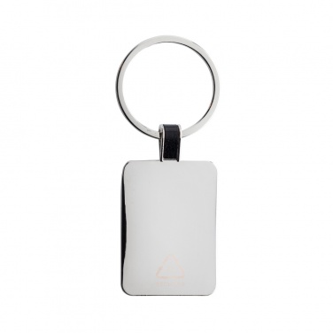 Logo trade corporate gifts image of: RCS recycled zinc alloy rectangle keyring
