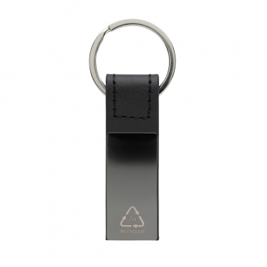 Logo trade advertising products picture of: Luxury PU keychain RCS recycled zinc alloy