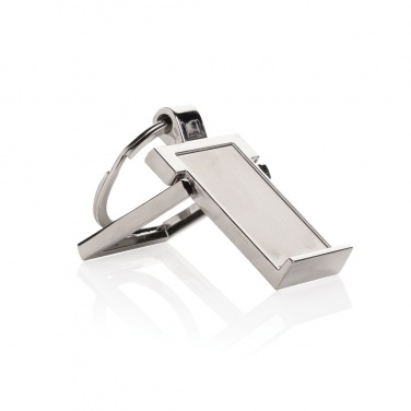 Logo trade promotional product photo of: RSC recycled zinc alloy phone stand keychain