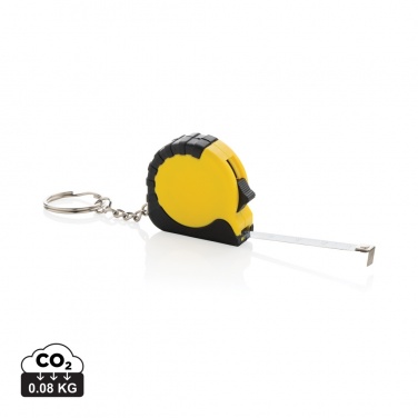 Logo trade promotional items image of: MeasureMate RCS reycled ABS 1 meter tape keychain