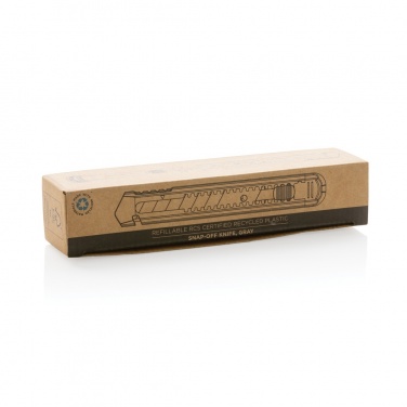 Logo trade promotional merchandise photo of: Refillable RCS recycled plastic snap-off knife