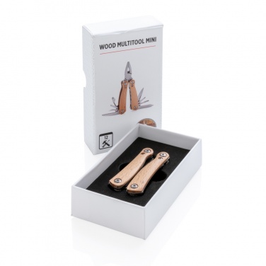 Logo trade promotional merchandise photo of: Wood multitool mini