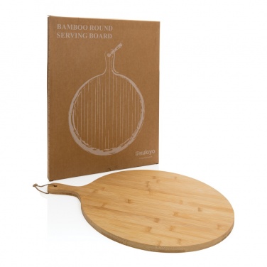 Logo trade promotional product photo of: Ukiyo bamboo round serving board