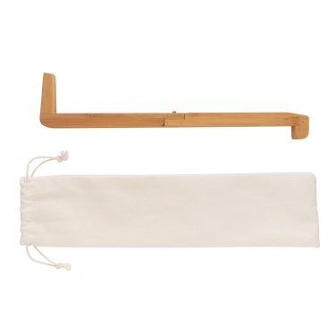 Logo trade business gift photo of: Bamboo portable laptop stand