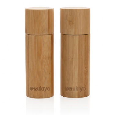 Logotrade promotional gift image of: Ukiyo bamboo salt and pepper mill set