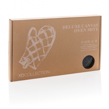 Logo trade promotional giveaway photo of: Deluxe canvas oven mitt